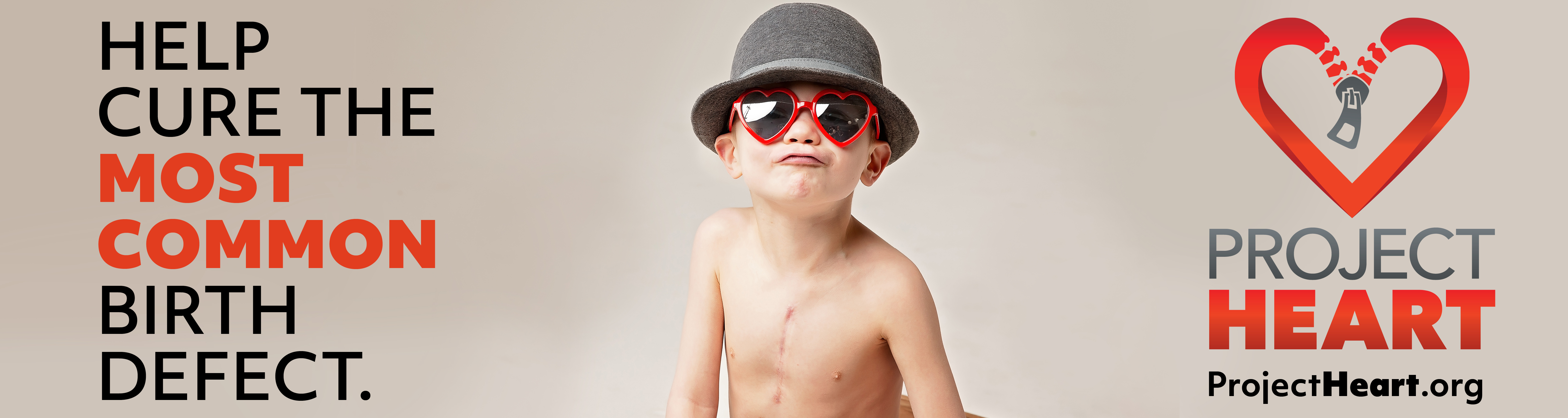 Project Heart billboard — Help cure the most common birth defect